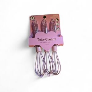 Juicy Couture Pink 3-Piece Whisk Set with Glitter Handles